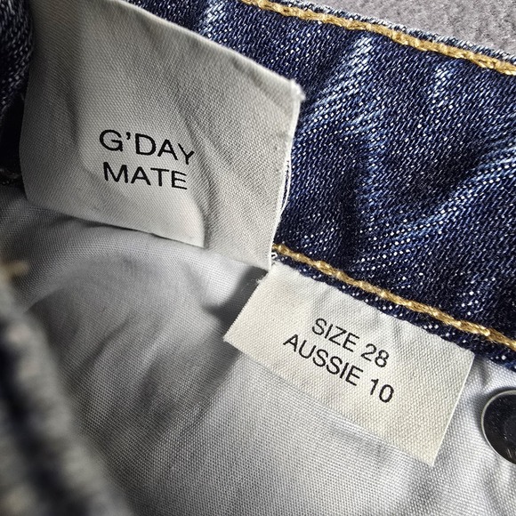 Rolla's Jeans Womens 28 High Rise Straight Distressed Button Fly Organic Cotton‎ - Picture 16 of 16